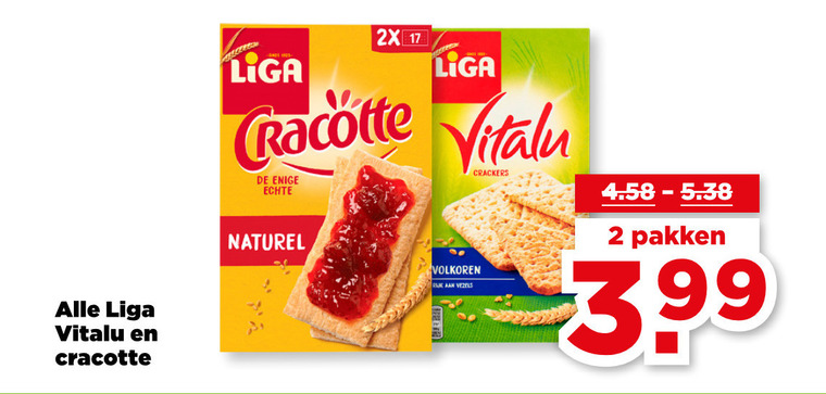 Liga   crackers folder aanbieding bij  Plus - details