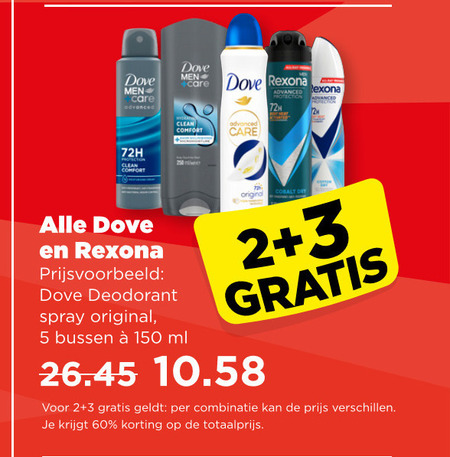 Dove   deodorant, douchegel folder aanbieding bij  Plus - details