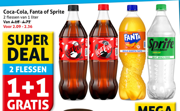 Fanta   cola, frisdrank folder aanbieding bij  Hoogvliet - details