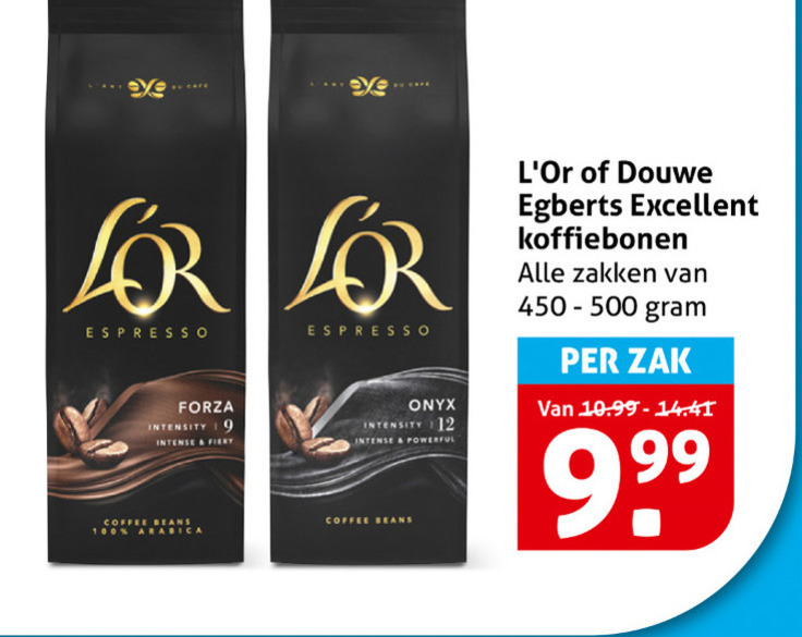 Douwe Egberts L Or   koffiebonen folder aanbieding bij  Hoogvliet - details