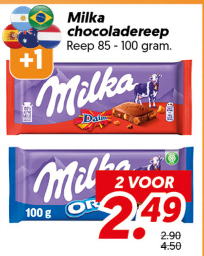 Milka   chocolade folder aanbieding bij  Dekamarkt - details