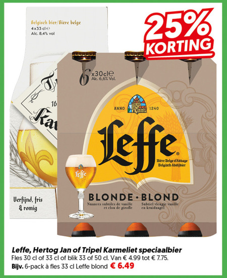 Karmeliet   speciaalbier, blikje bier folder aanbieding bij  Dekamarkt - details