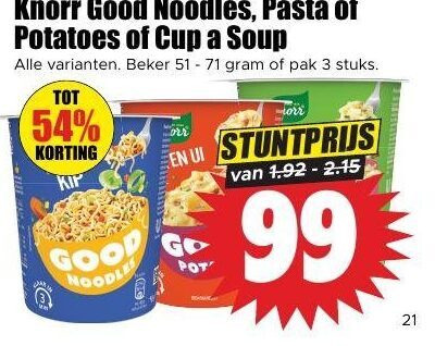 Knorr   soep, noodles folder aanbieding bij  Dirk - details