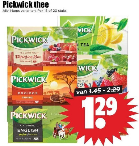 Pickwick   thee folder aanbieding bij  Dirk - details