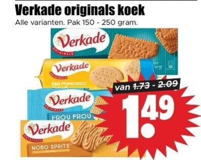 Verkade   biscuits folder aanbieding bij  Dirk - details