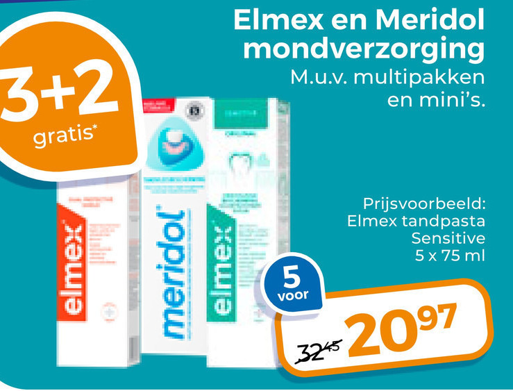Elmex   tandpasta folder aanbieding bij  Trekpleister - details