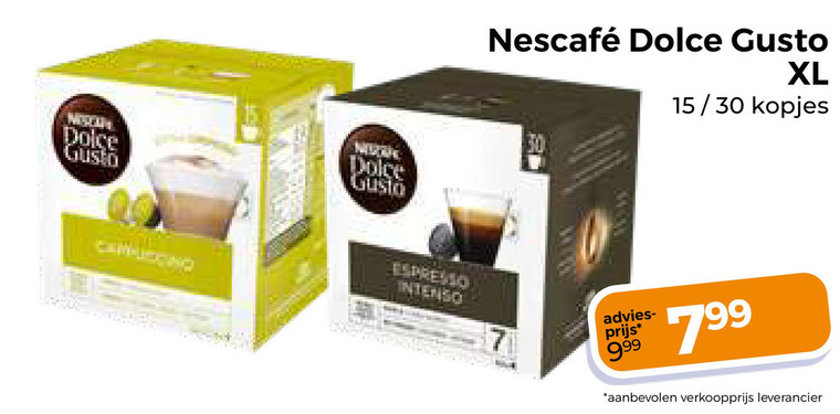 Nescafe   dolce gusto capsules folder aanbieding bij  Trekpleister - details
