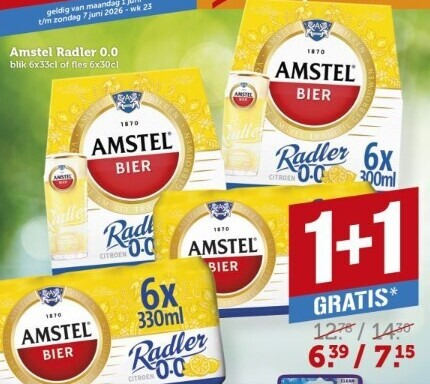 Amstel   radler bier folder aanbieding bij  Coop - details