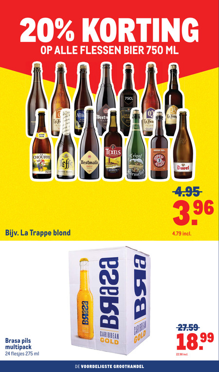 La Trappe   speciaalbier folder aanbieding bij  Makro - details