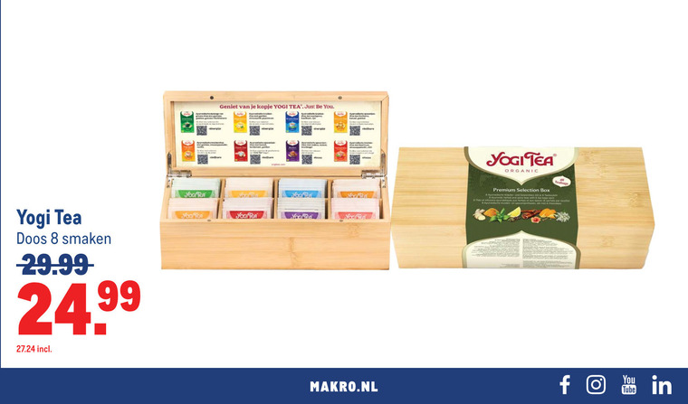 Yogi Tea   thee folder aanbieding bij  Makro - details