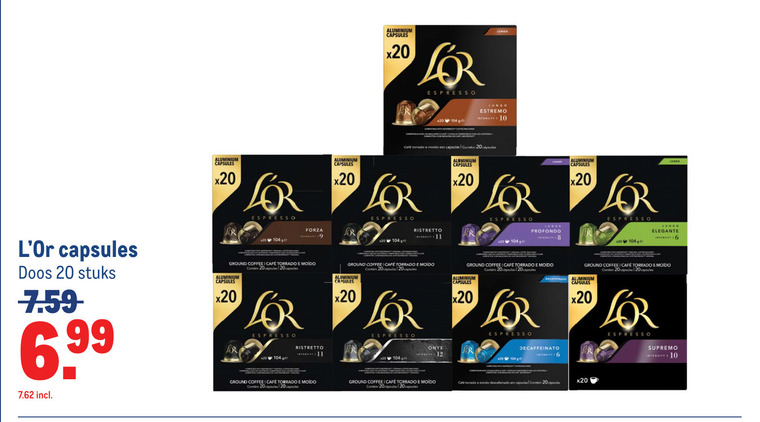 Douwe Egberts L Or   koffiecups folder aanbieding bij  Makro - details