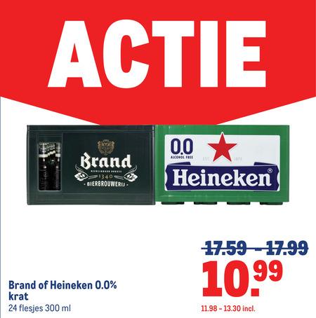Heineken 0.0   krat bier folder aanbieding bij  Makro - details