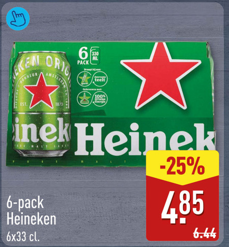 Heineken   blikje bier folder aanbieding bij  Aldi - details