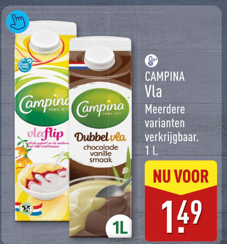 Campina   vla folder aanbieding bij  Aldi - details