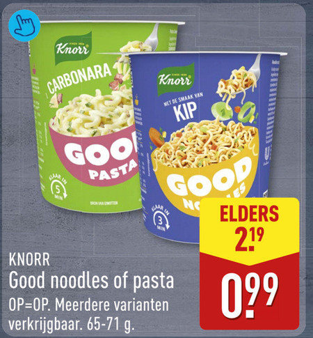 Knorr   noodles folder aanbieding bij  Aldi - details