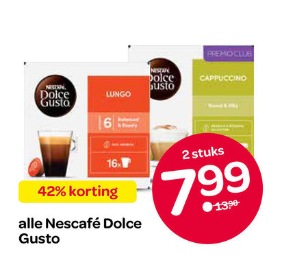 Nescafe   dolce gusto capsules folder aanbieding bij  Spar - details
