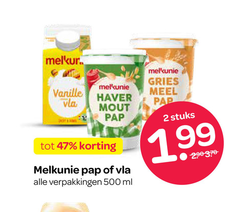 Melkunie   pap, vla folder aanbieding bij  Spar - details