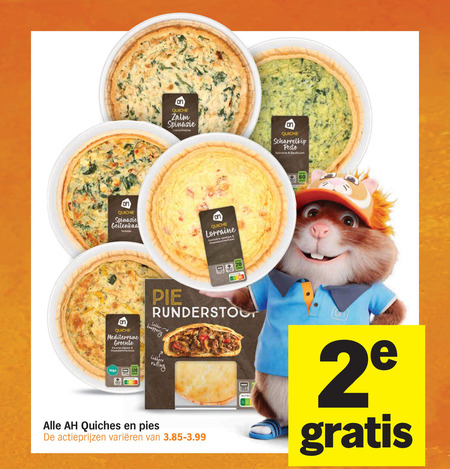 Albert Heijn Huismerk   quiche folder aanbieding bij  Albert&nbsp;Heijn - details