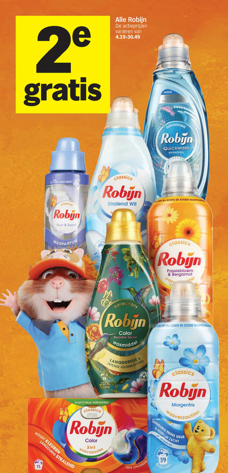 Robijn   wasmiddel, wasverzachter folder aanbieding bij  Albert&nbsp;Heijn - details