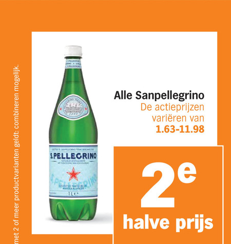 San Pellegrino   mineraalwater folder aanbieding bij  Albert&nbsp;Heijn - details