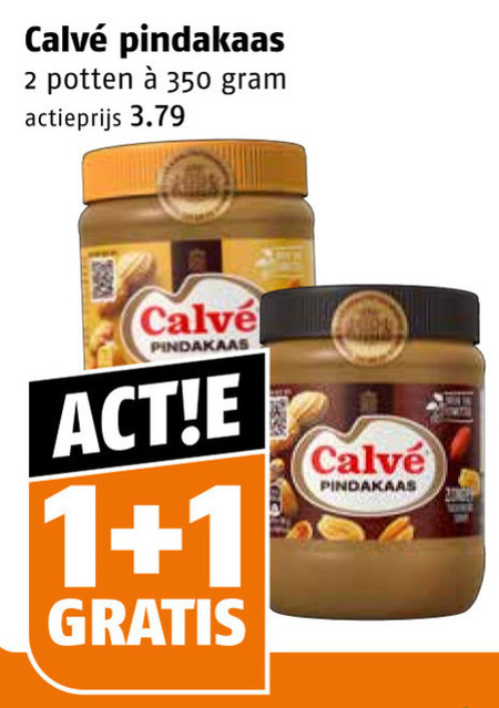 Calve   pindakaas folder aanbieding bij  Poiesz - details