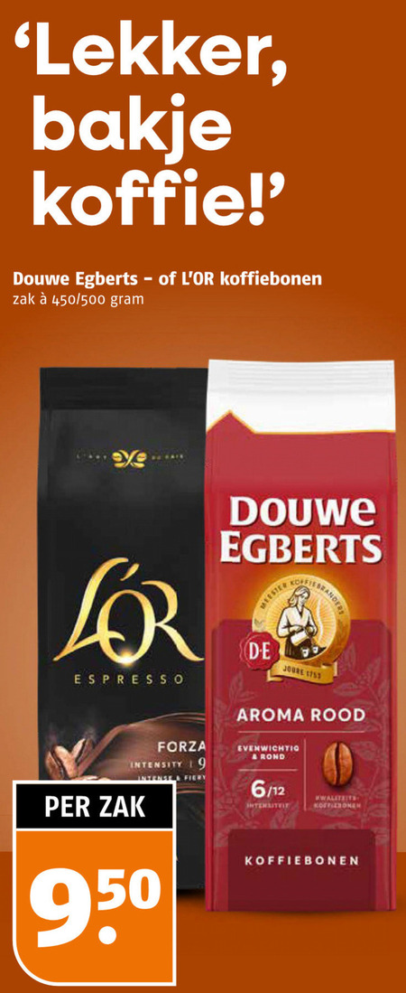 Douwe Egberts   koffiebonen folder aanbieding bij  Poiesz - details