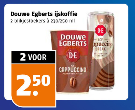 Douwe Egberts   ijskoffie folder aanbieding bij  Poiesz - details