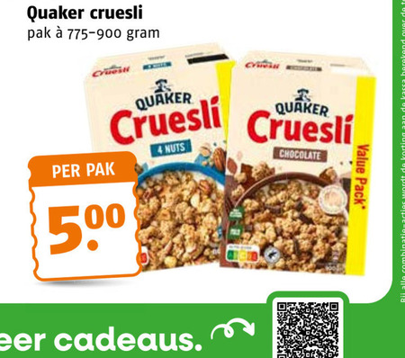 Quaker   cruesli folder aanbieding bij  Poiesz - details