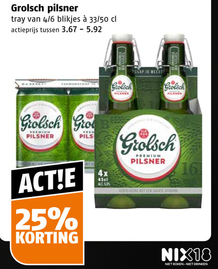 Grolsch   blikje bier folder aanbieding bij  Poiesz - details