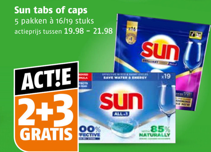 Sun   vaatwasmiddel folder aanbieding bij  Poiesz - details
