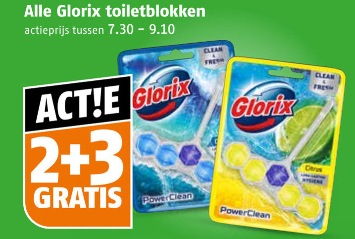 Glorix   toiletblok folder aanbieding bij  Poiesz - details