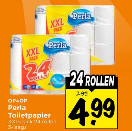 Perla   toiletpapier folder aanbieding bij  Vomar - details