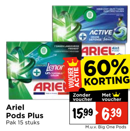 Ariel   wasmiddel folder aanbieding bij  Vomar - details