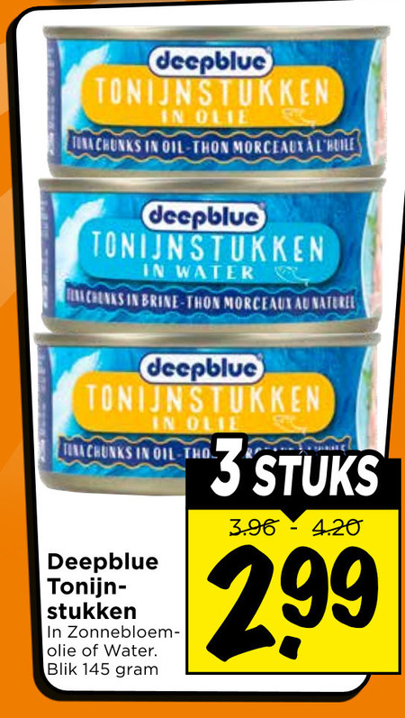 Deepblue   tonijn in blik folder aanbieding bij  Vomar - details