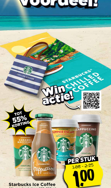 Starbucks   ijskoffie folder aanbieding bij  Vomar - details