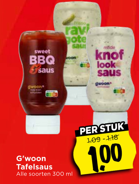 Gwoon   snacksaus folder aanbieding bij  Vomar - details