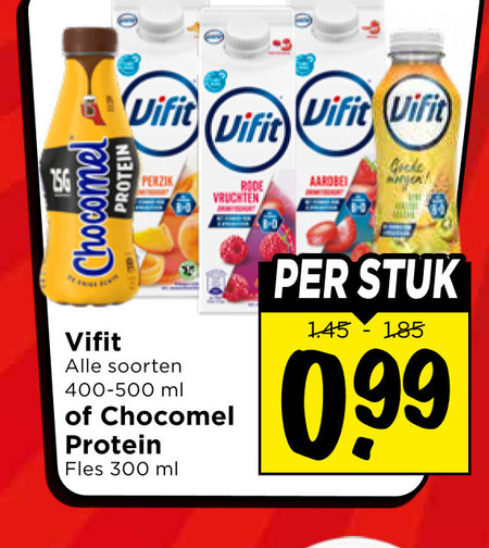 Vifit   chocolademelk, drinkyoghurt folder aanbieding bij  Vomar - details