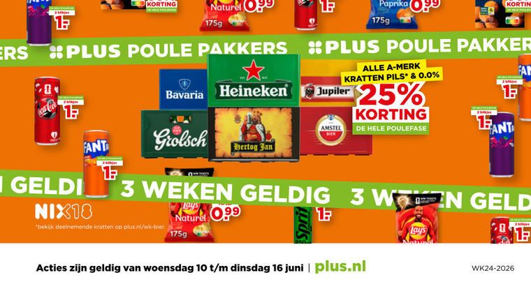 Hertog Jan   krat bier folder aanbieding bij  Plus - details