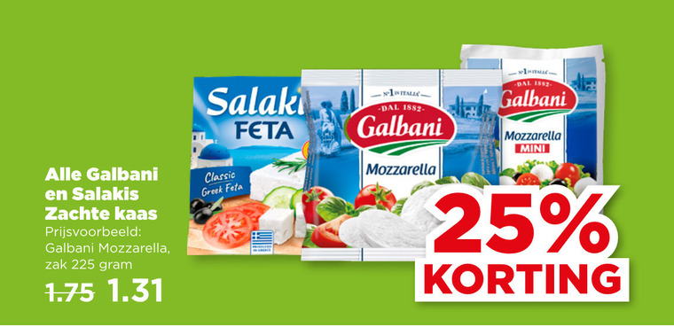 Galbani   mozzarella, feta folder aanbieding bij  Plus - details