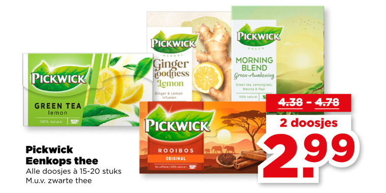 Pickwick   thee folder aanbieding bij  Plus - details