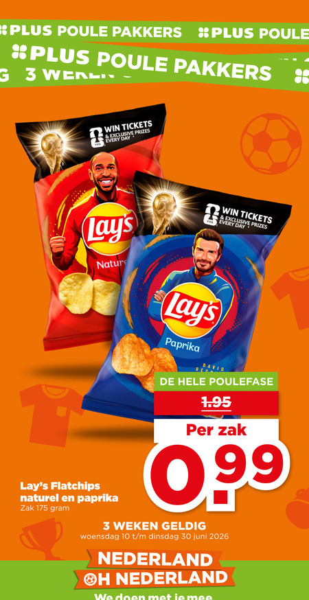 Lays   chips folder aanbieding bij  Plus - details
