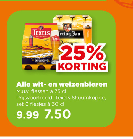Texels   witbier folder aanbieding bij  Plus - details