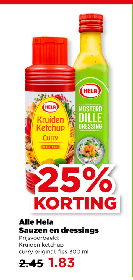 Hela   curryketchup, dressing folder aanbieding bij  Plus - details