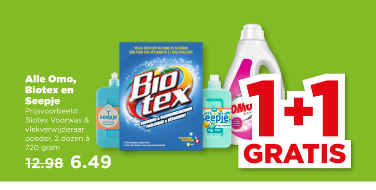 Biotex   wasmiddel, handwasmiddel folder aanbieding bij  Plus - details