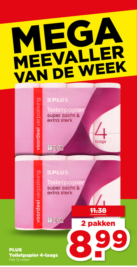Plus Huismerk   toiletpapier folder aanbieding bij  Plus - details