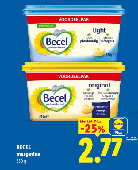Becel   margarine folder aanbieding bij  Lidl - details