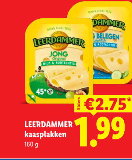 Leerdammer   kaasplakken folder aanbieding bij  Lidl - details