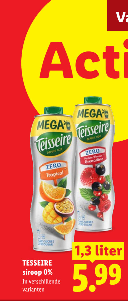 Teisseire   limonadesiroop folder aanbieding bij  Lidl - details