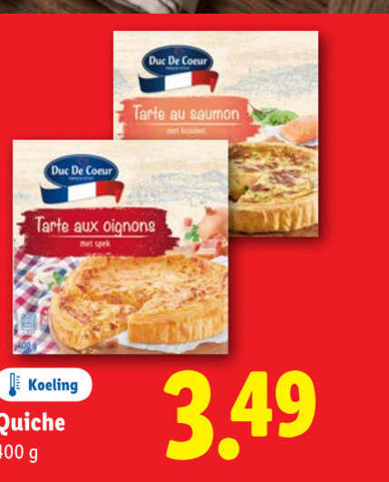 Duc de Coeur   quiche folder aanbieding bij  Lidl - details