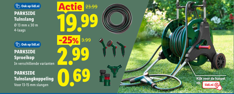 Parkside   tuinslanghaspel folder aanbieding bij  Lidl - details